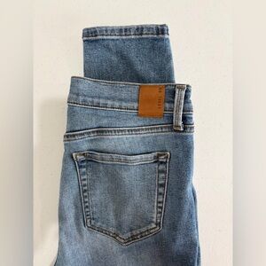 Level 99 Classic Denim Jeans with Tan Accent